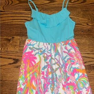 Lilly Pulitzer Girls Emmaline Dress in Scuba to Cuba size Large (8-10) NWOT